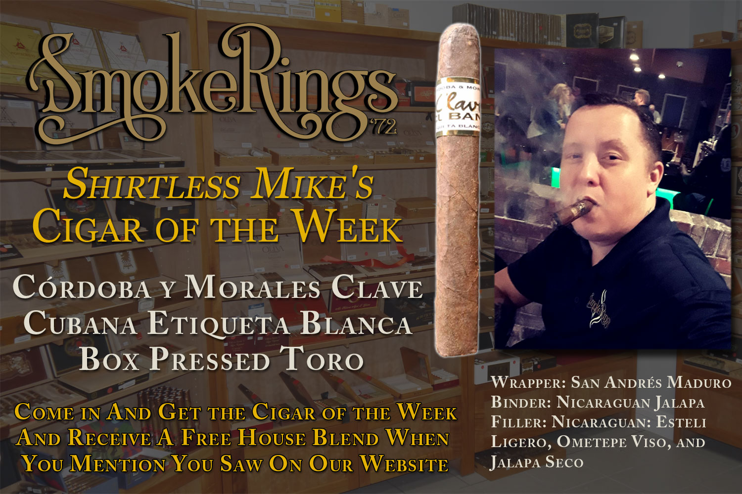 Shirtless Mike's Cigar of the Week May 18, 2023 Córdoba y Morales