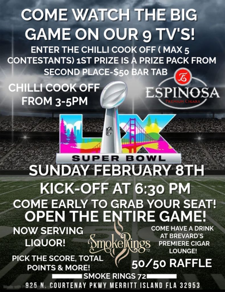 GAME DAY AT SMOKE RINGS 7 - Sunday, February 8th, 2026