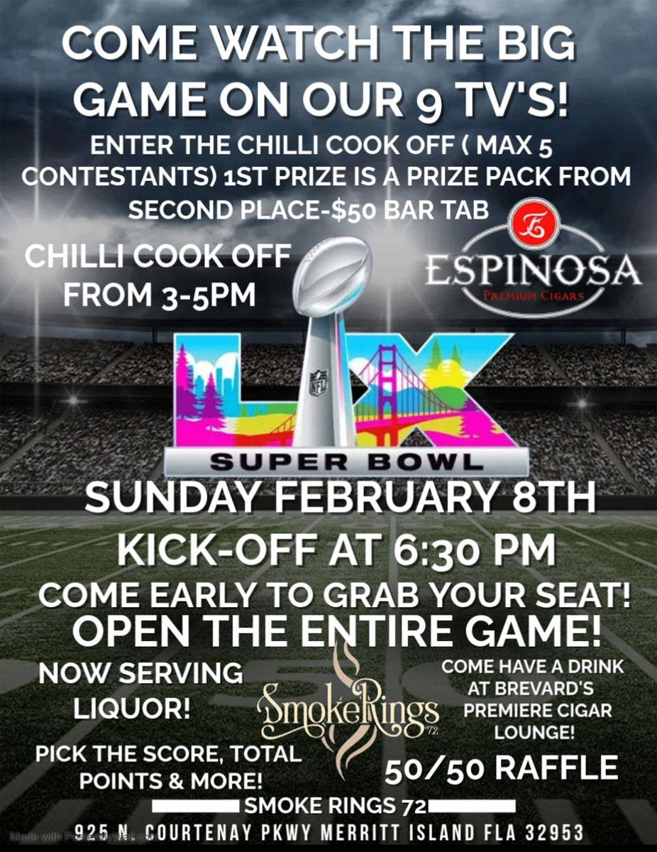 GAME DAY AT SMOKE RINGS 7 - Sunday, February 8th, 2026