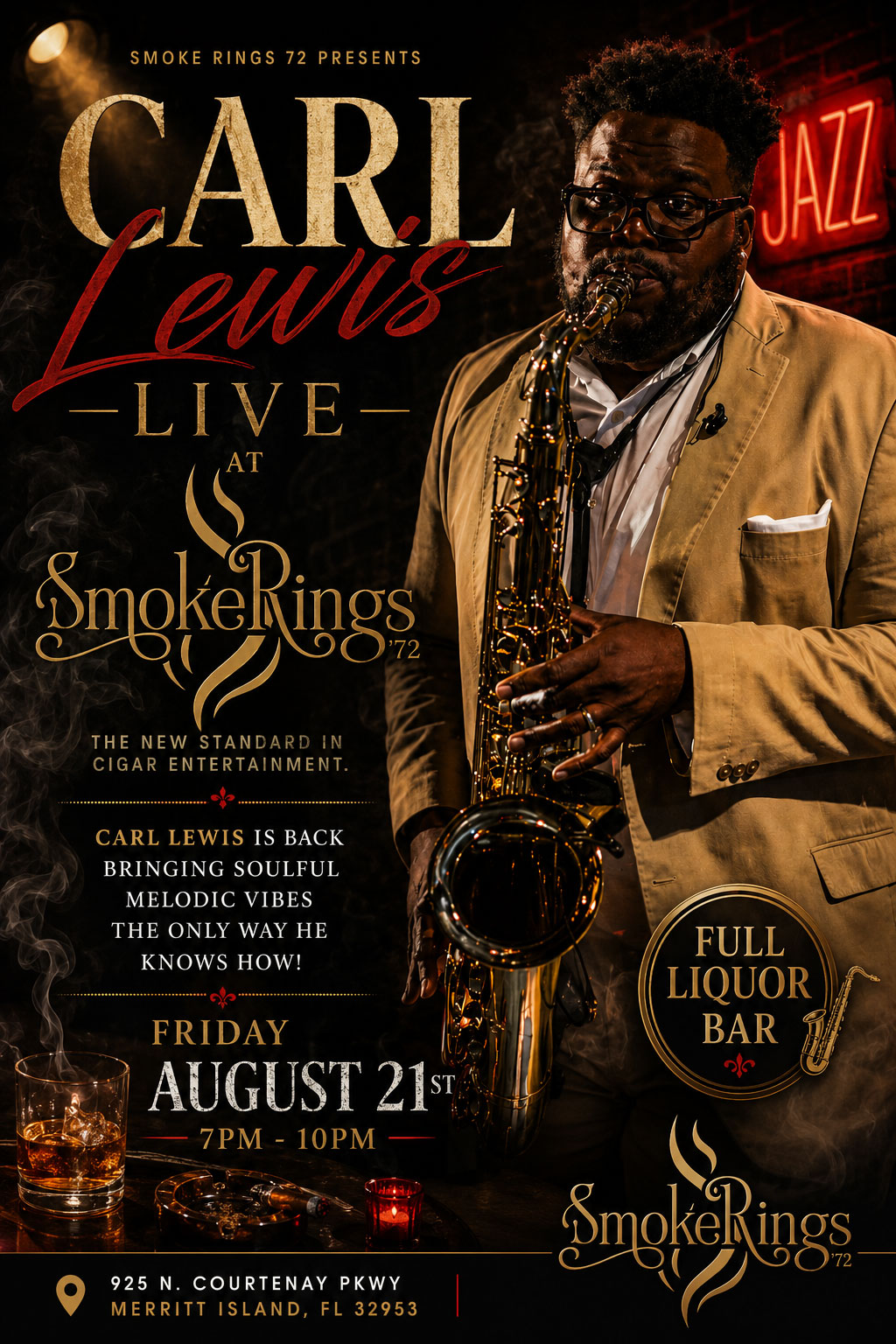 Carl Lewis Live at Smoke Rings 72
