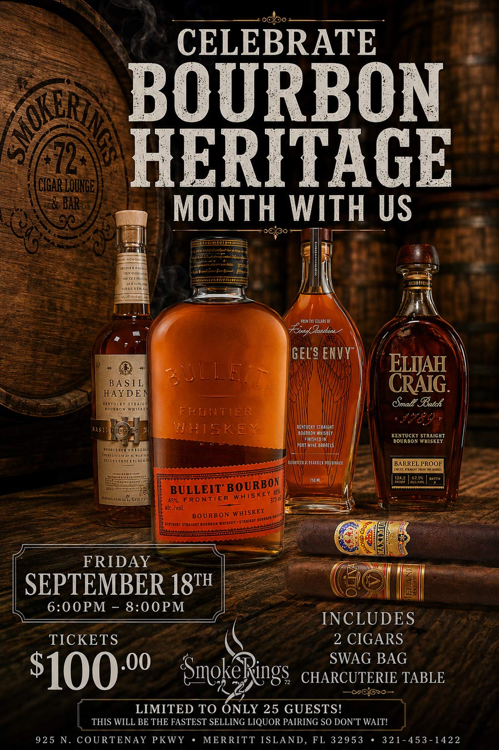 🥃 Celebrate Bourbon Heritage Month at Smoke Rings 72! 🥃