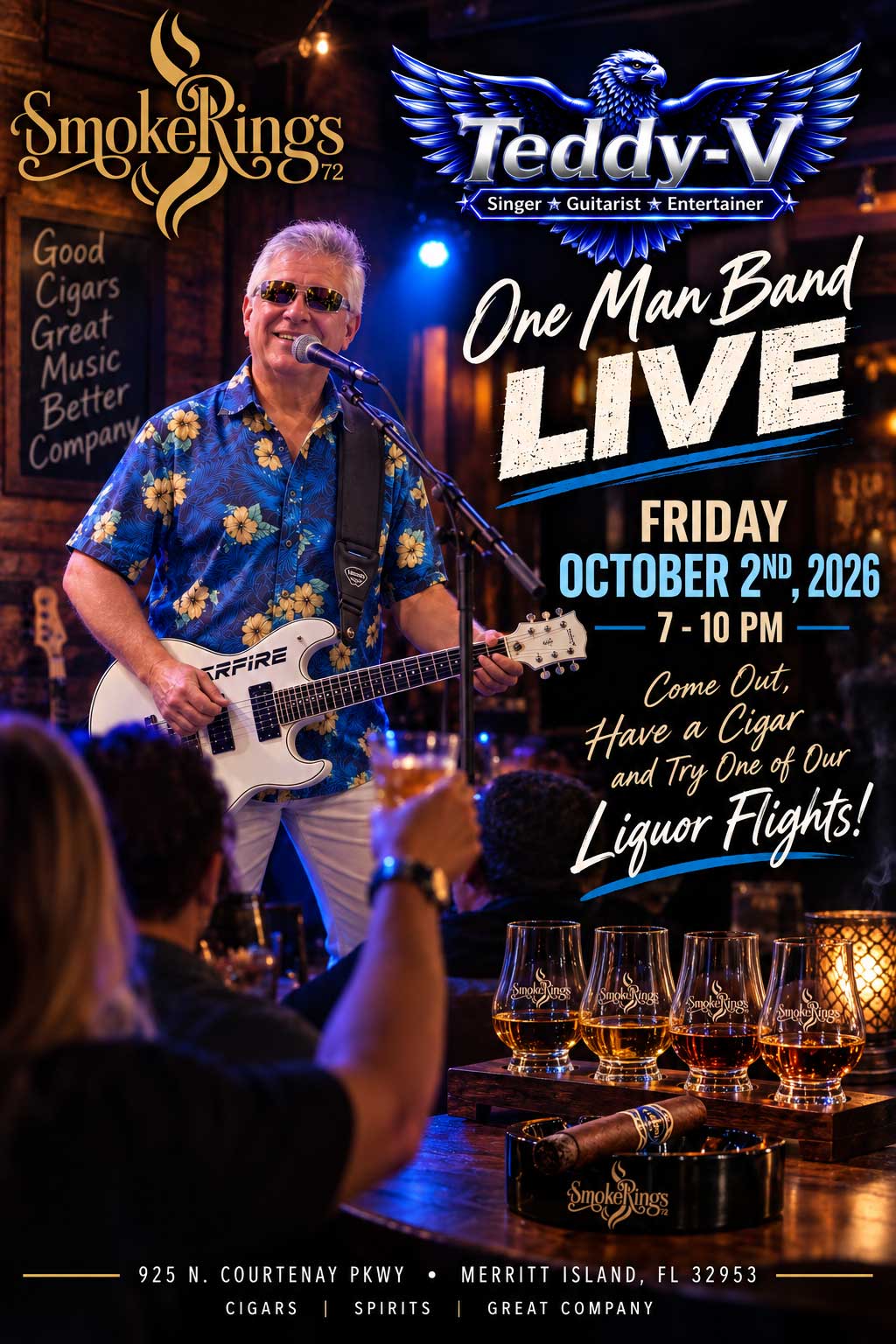 Teddy V is bringing the One Man Band experience back to Smoke Rings 72!