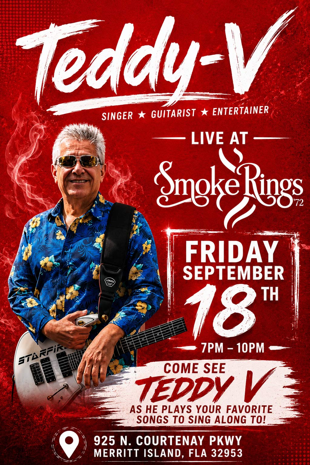 🎸 TEDDY V IS LIVE AT SMOKE RINGS 72! 🎤