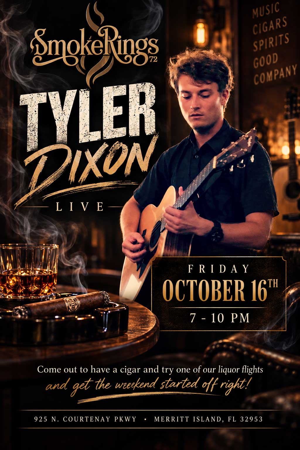 🎸 LIVE MUSIC. GREAT CIGARS. FRIDAY NIGHT DONE RIGHT. 🔥